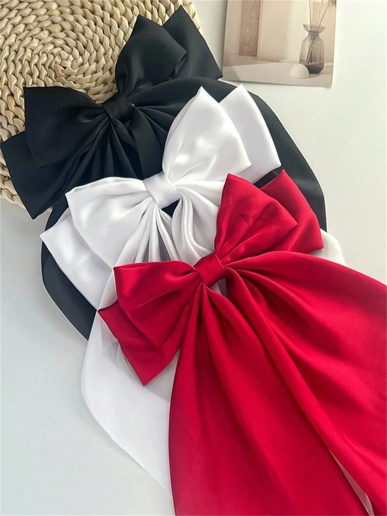 🎀 Cherry Street Satin Bow Hair Clip