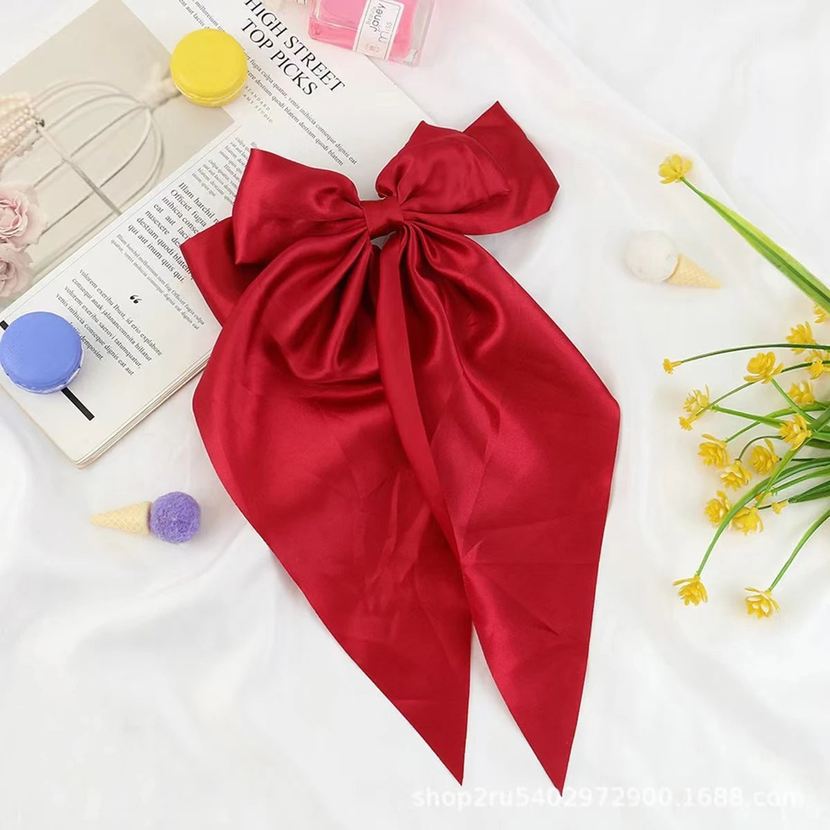 🎀 Cherry Street Satin Bow Hair Clip